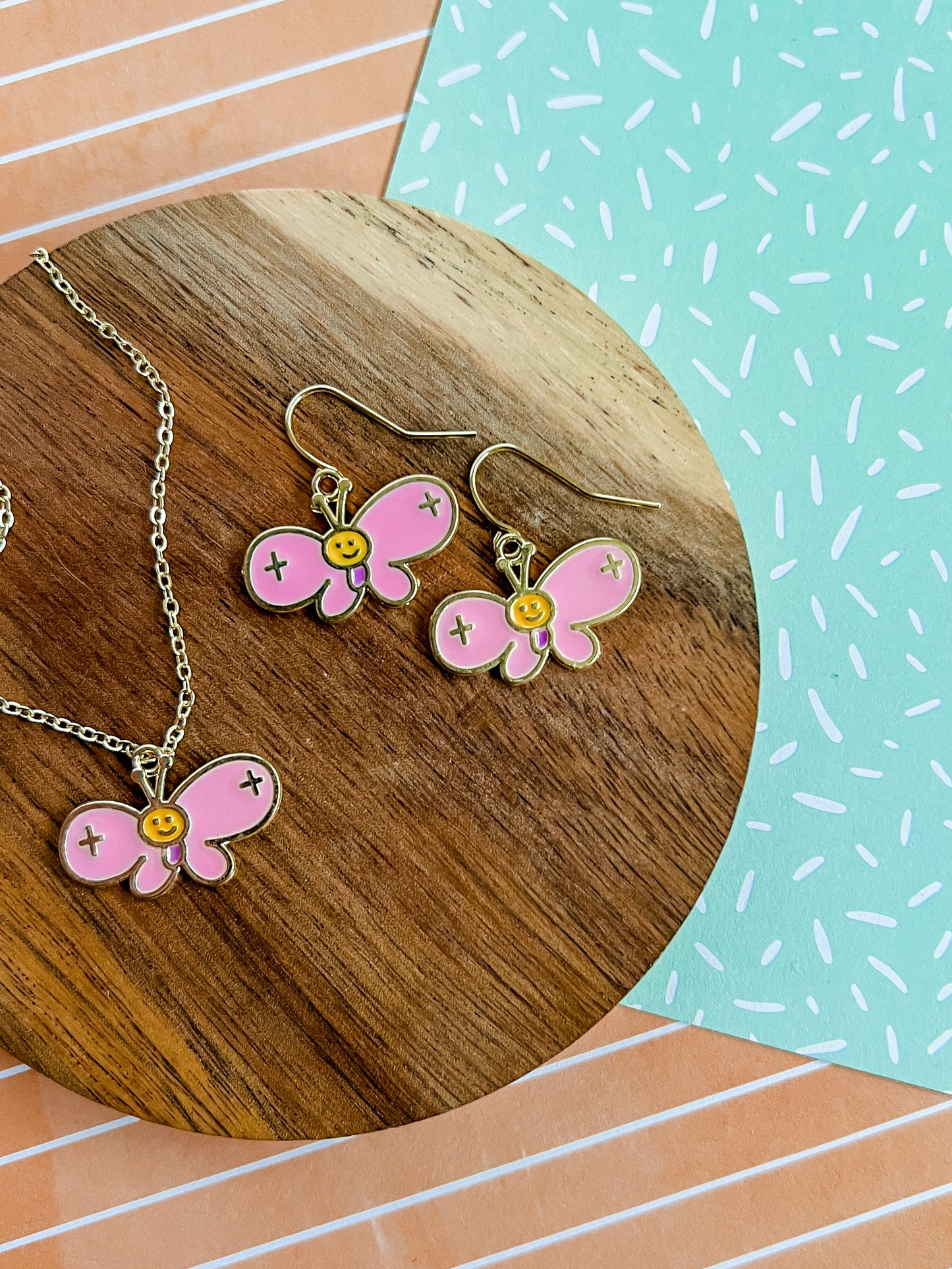 Betty the Butterfly Necklace and Earrings