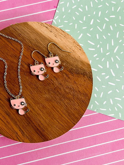 Biscuit the Kitten Necklace and Earrings
