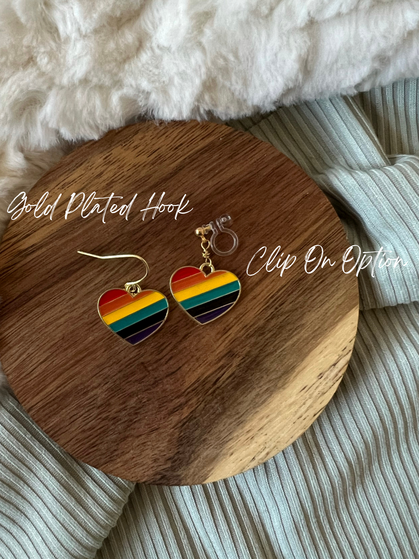 Pinky Rainbow Necklace and Earrings