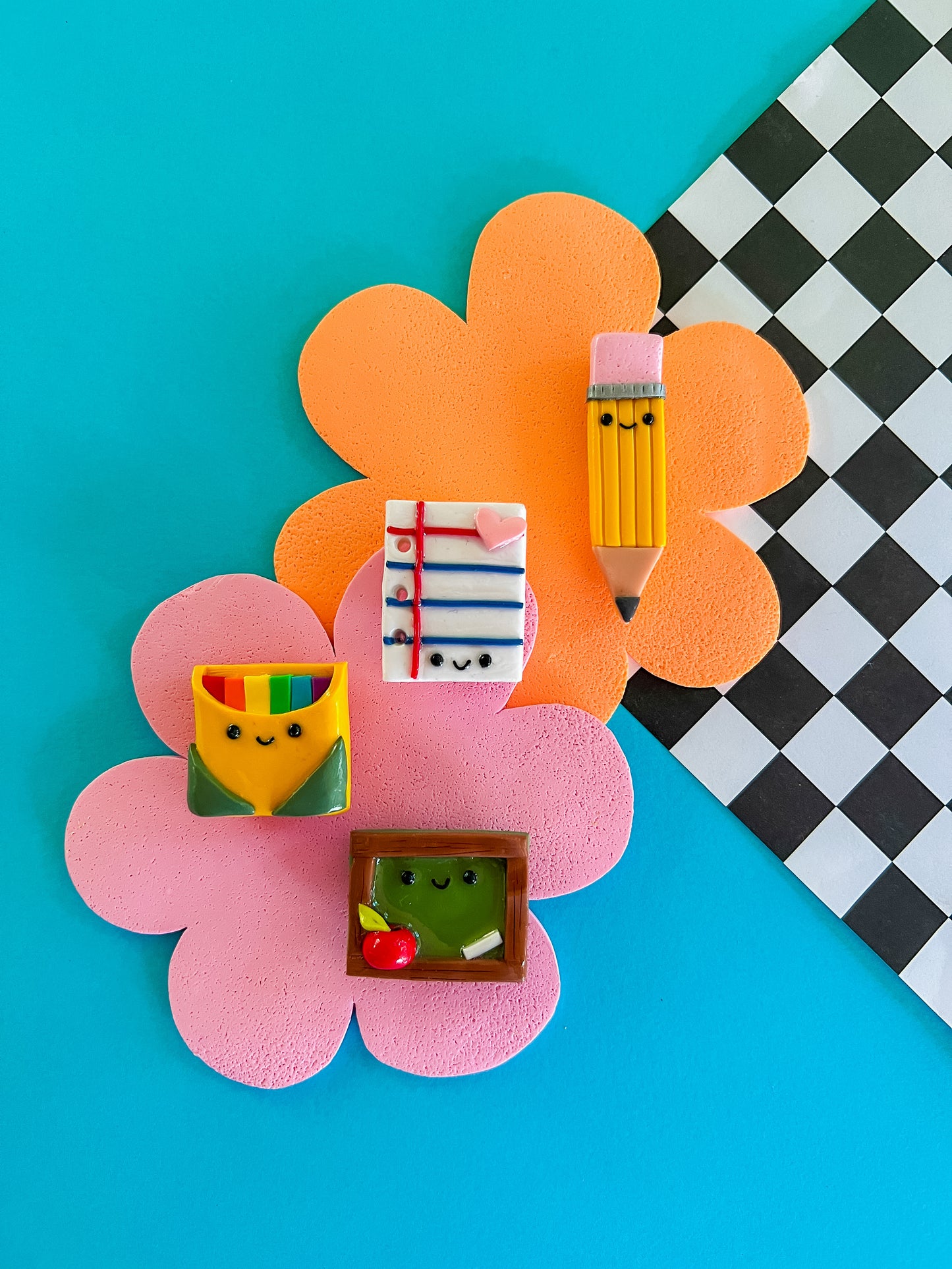 Back to School Set | Clay School Magnet & Ornament