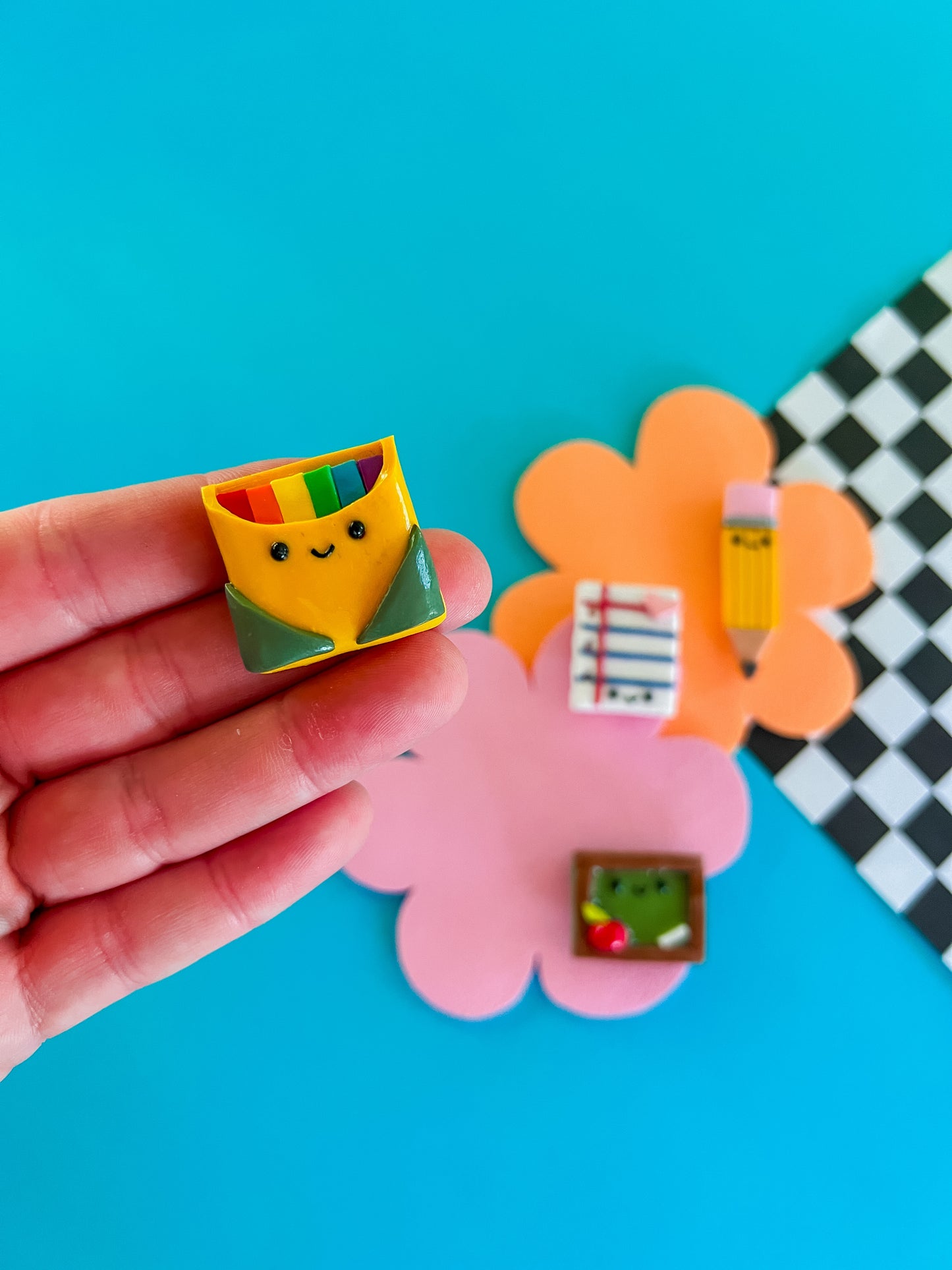 Back to School Set | Clay School Magnet & Ornament