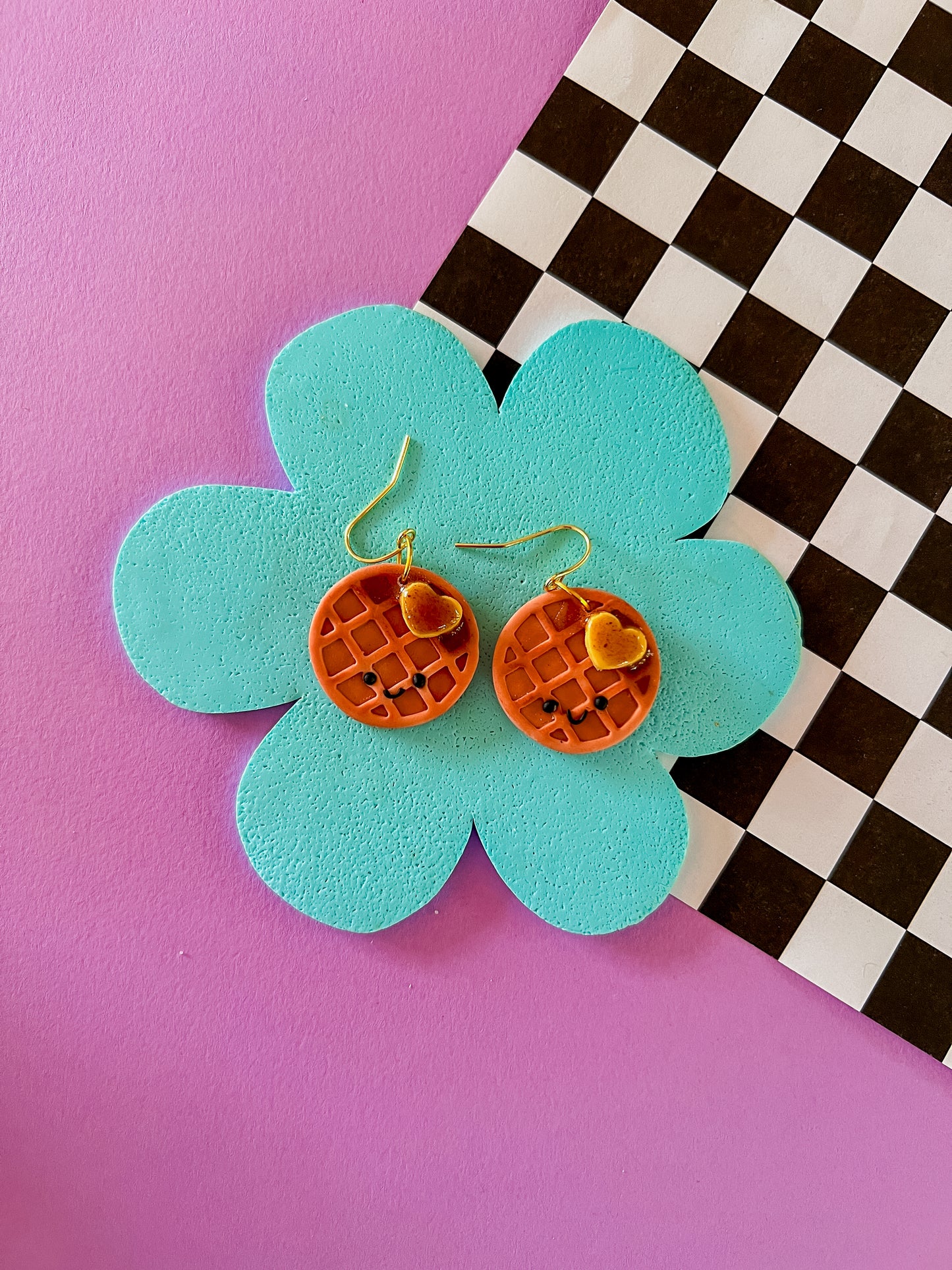 Wendy Earrings - Waffle Earrings