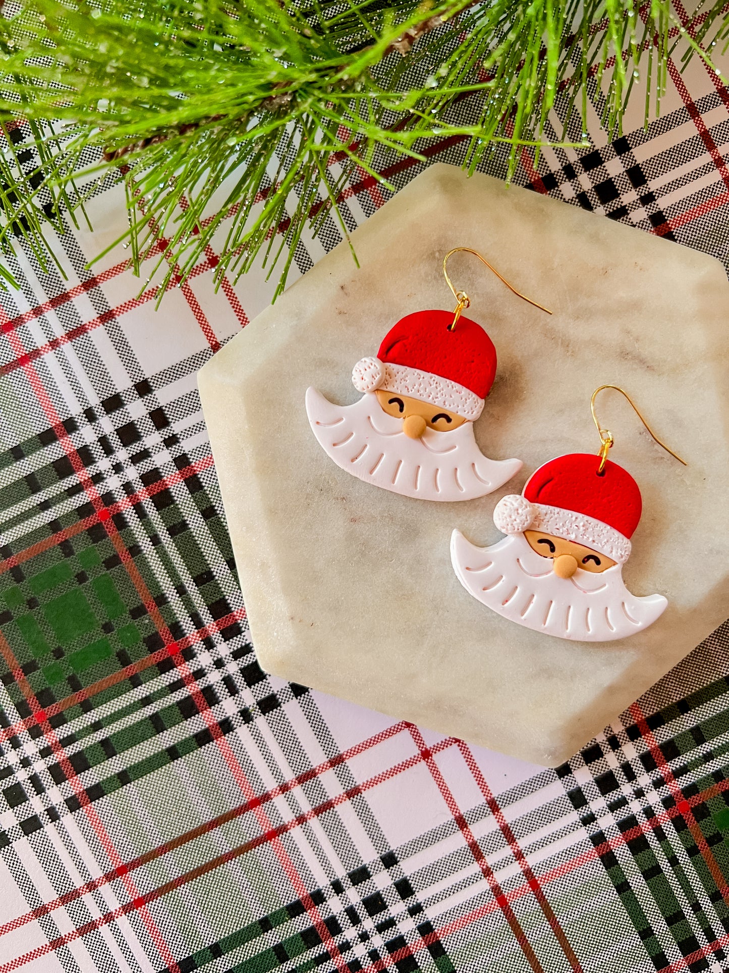 St. Nick | Clay Santa Earrings