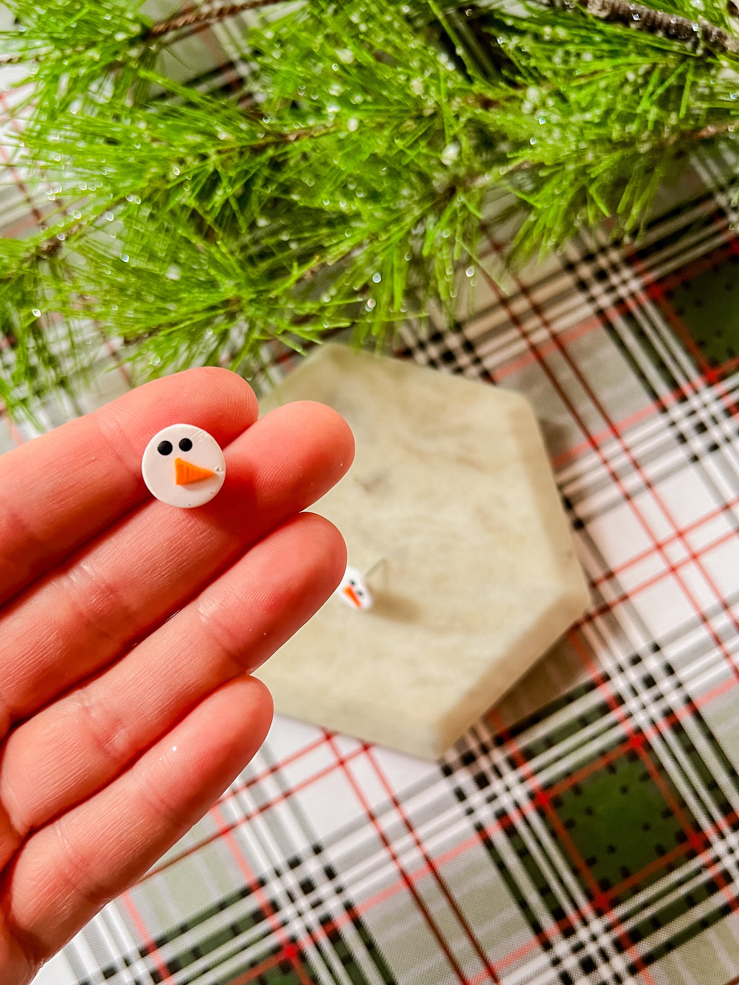 Frosty Studs | Clay Earrings