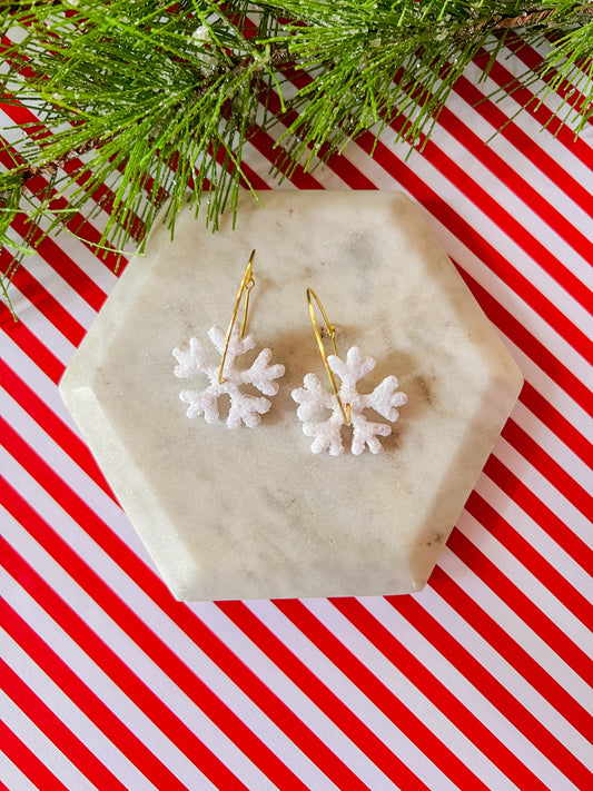 Let it Snow Earrings | Clay Earrings