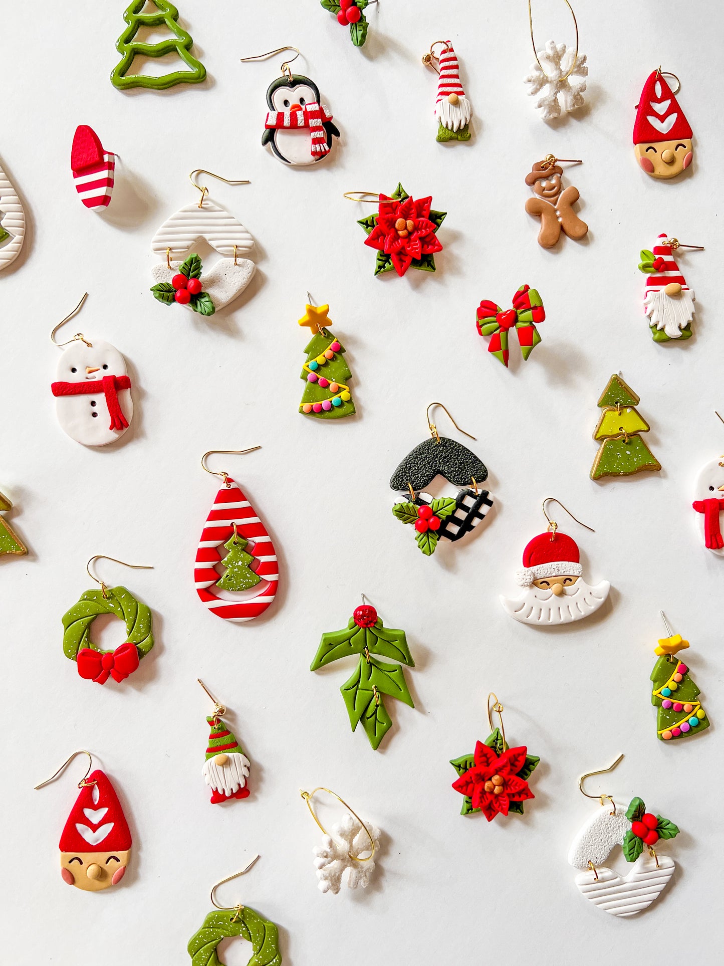 Christmas Tree Studs | Clay Earrings