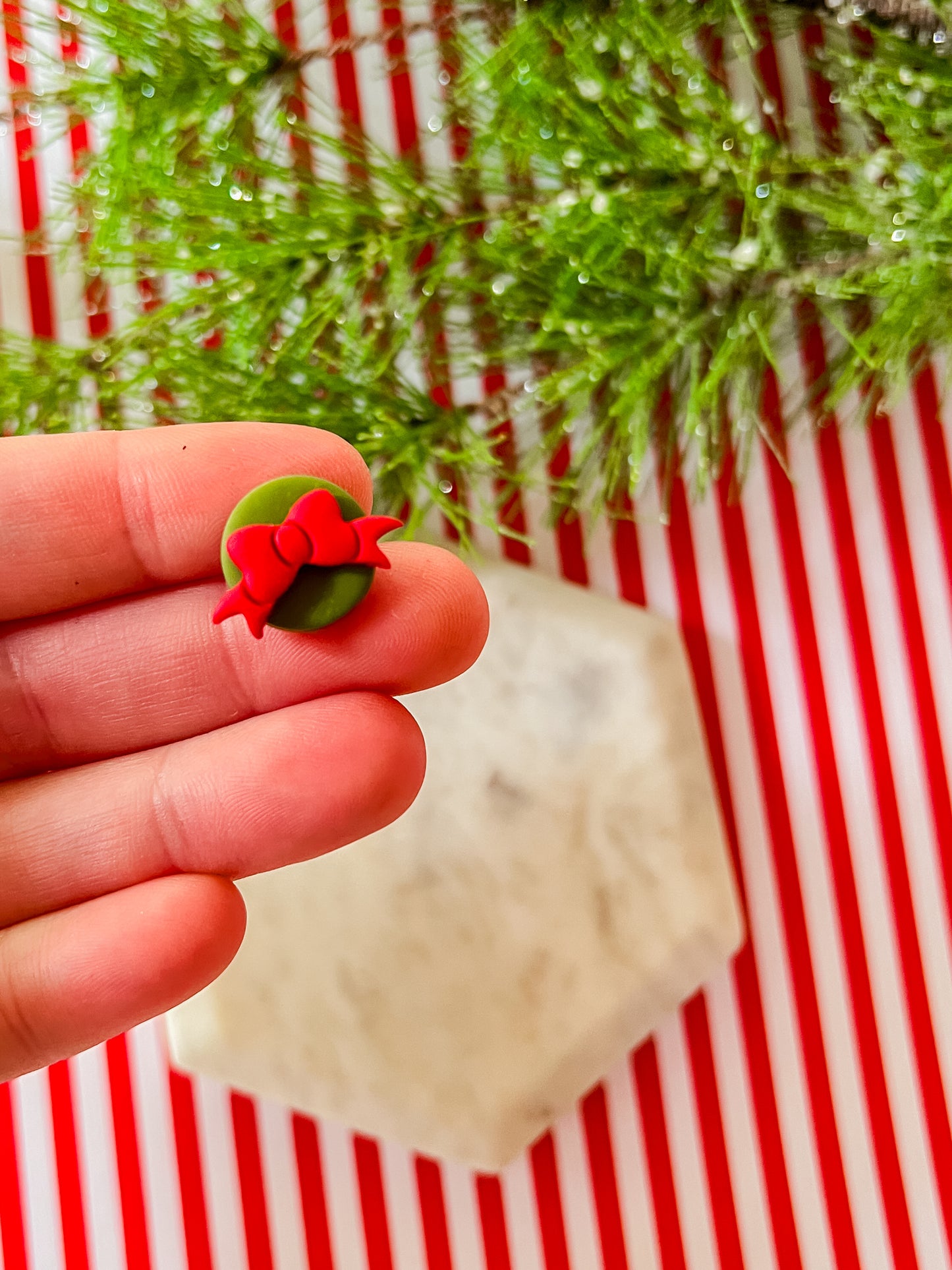 Ribbon Studs | Clay Earrings