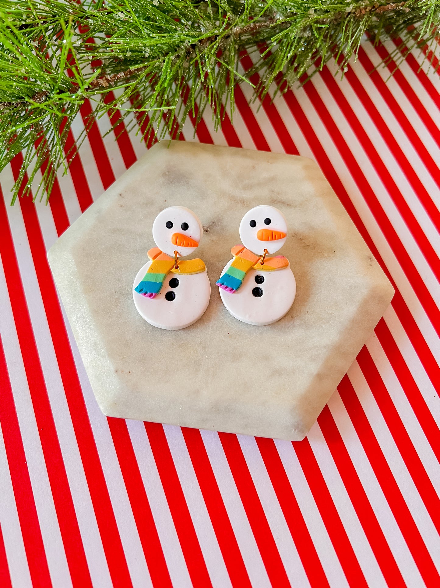 Freezy the Snowman | Clay Earrings