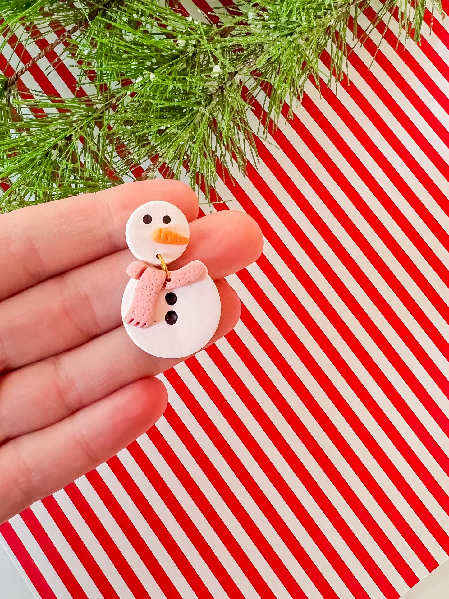 Freezy the Snowman | Clay Earrings