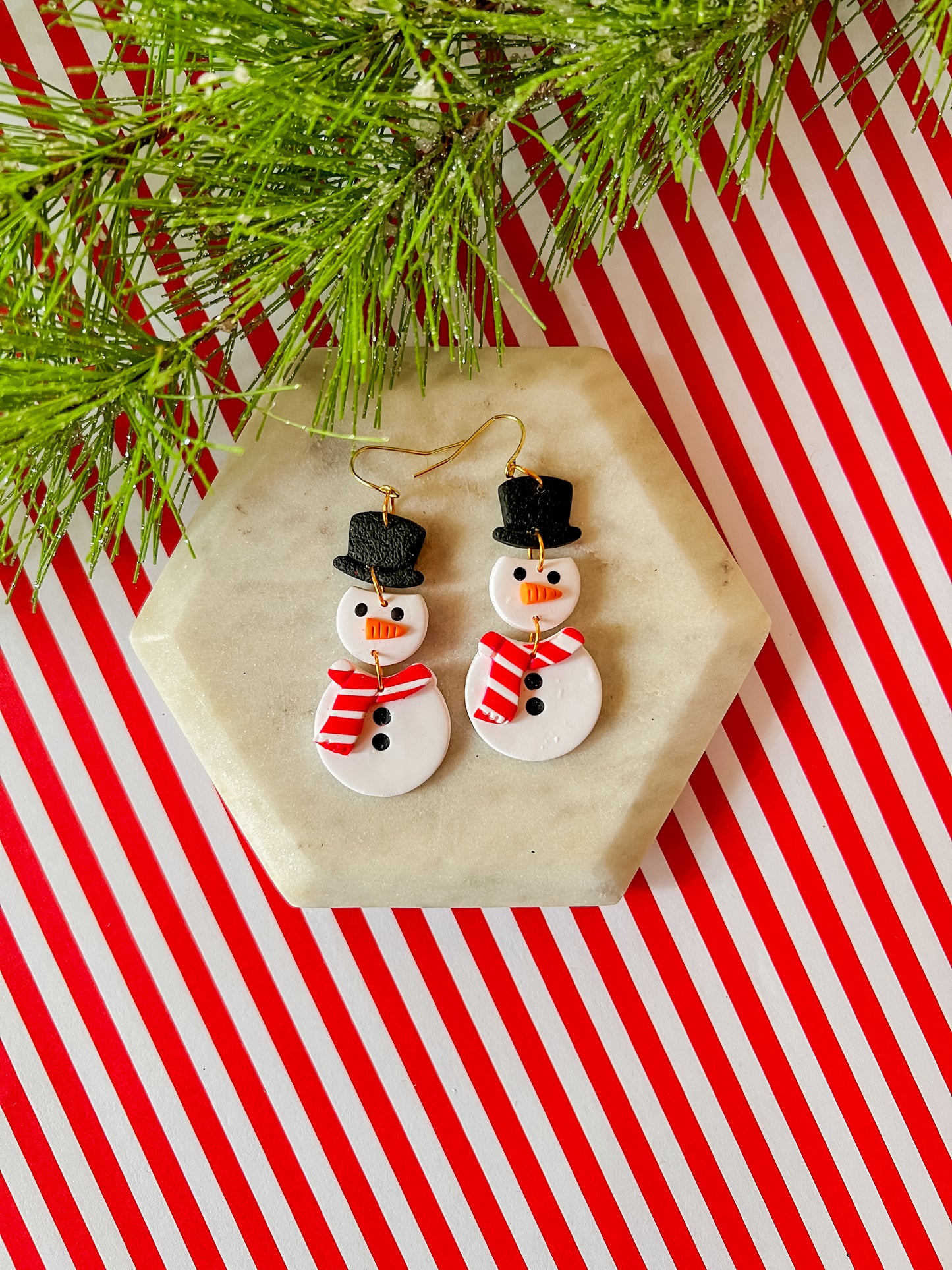 Frosty the Snowman | Clay Earrings