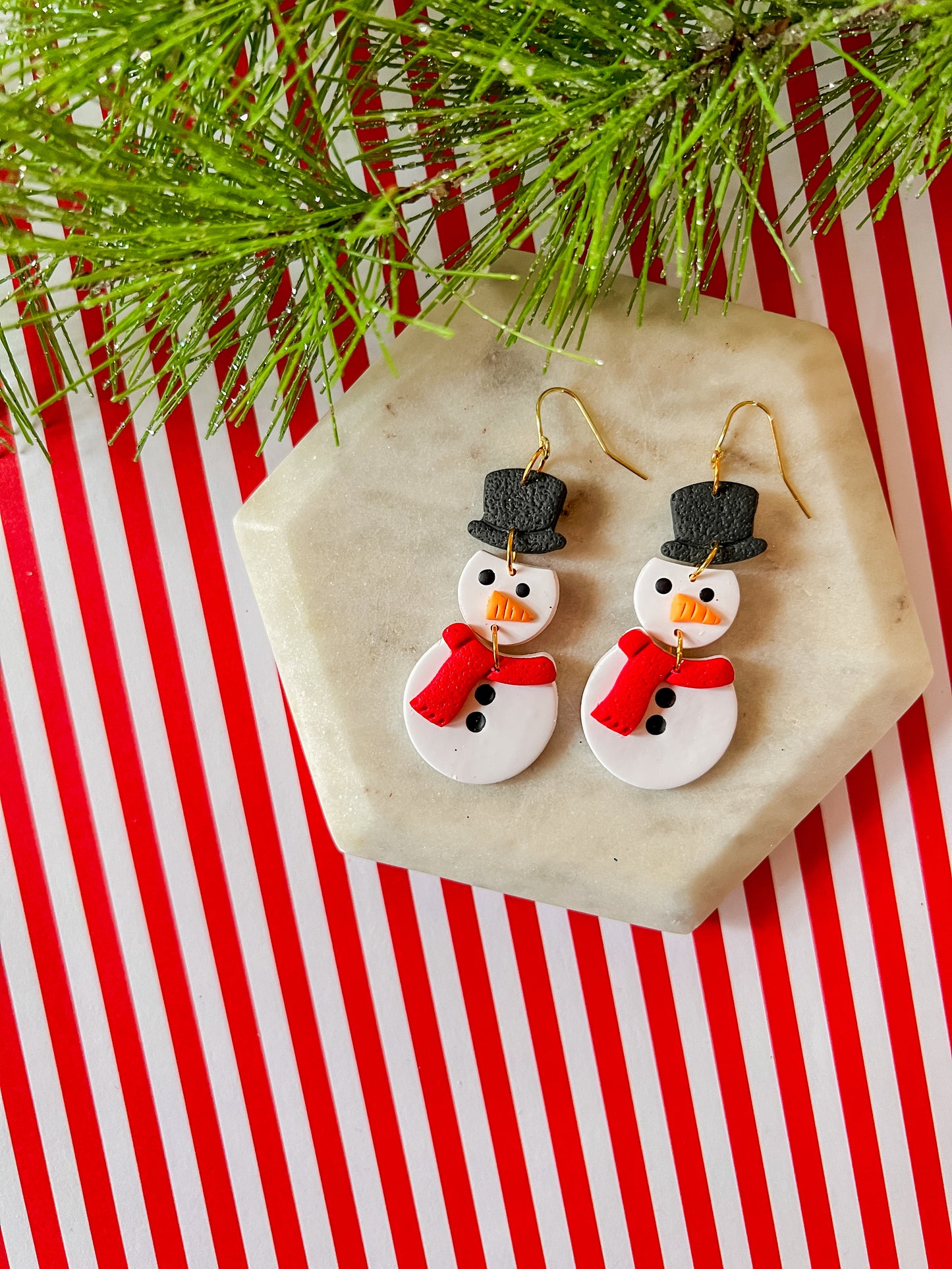 Frosty the Snowman | Clay Earrings