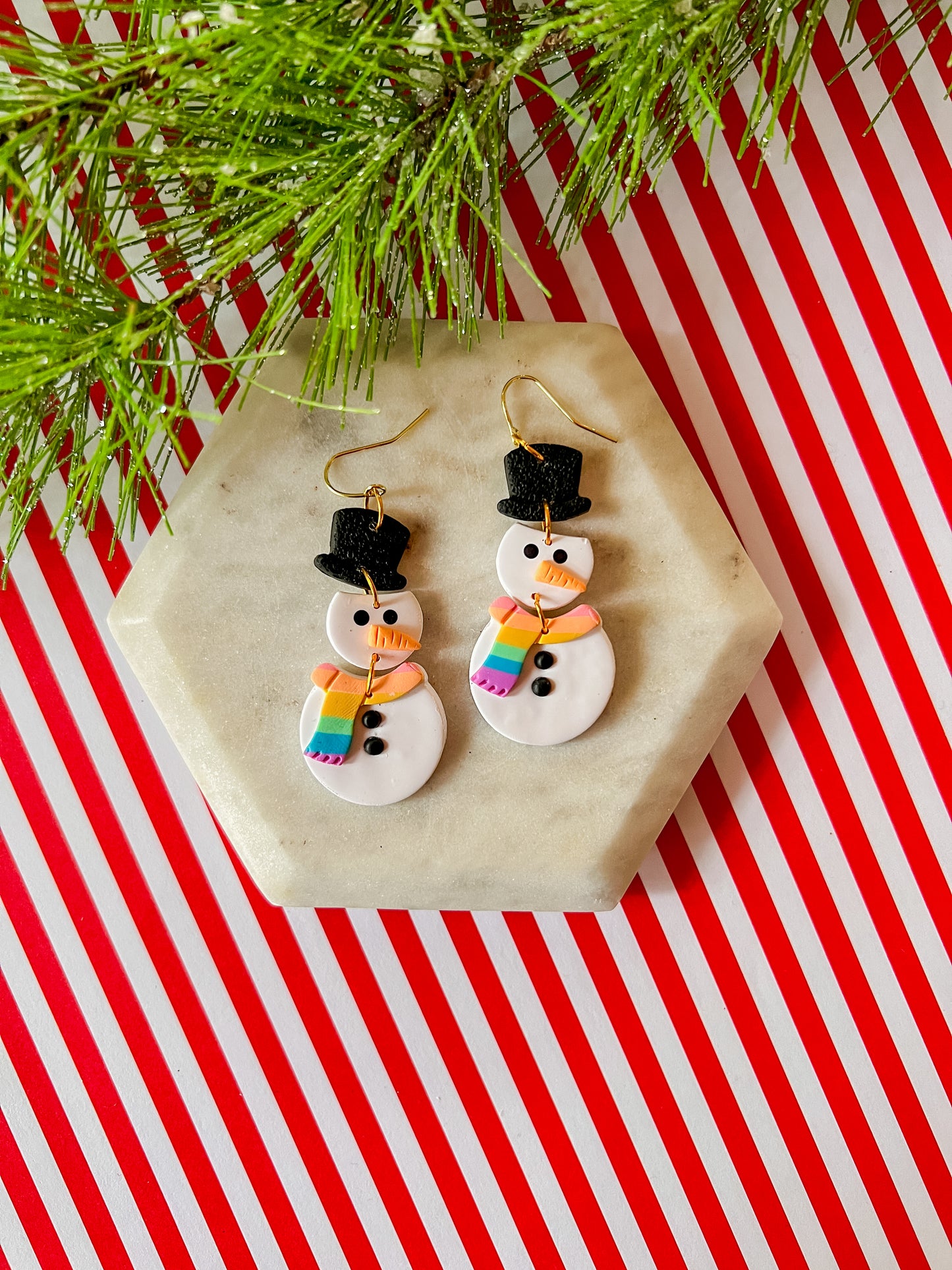 Frosty the Snowman | Clay Earrings