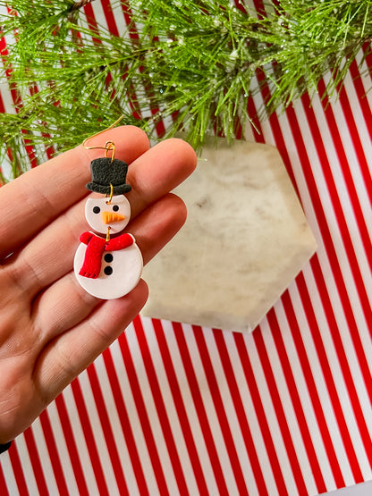 Frosty the Snowman | Clay Earrings