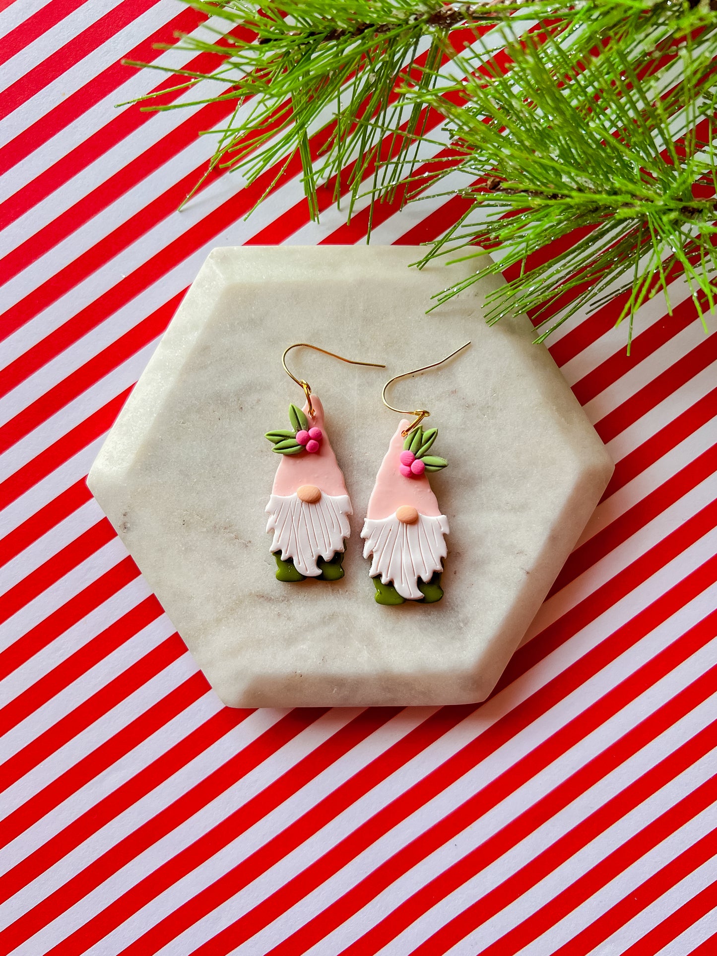 Jerry and Geri The Gnome | Clay Earrings