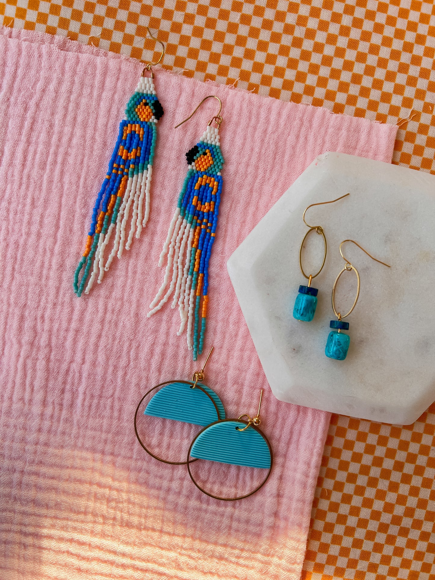 July | Beaded Earrings