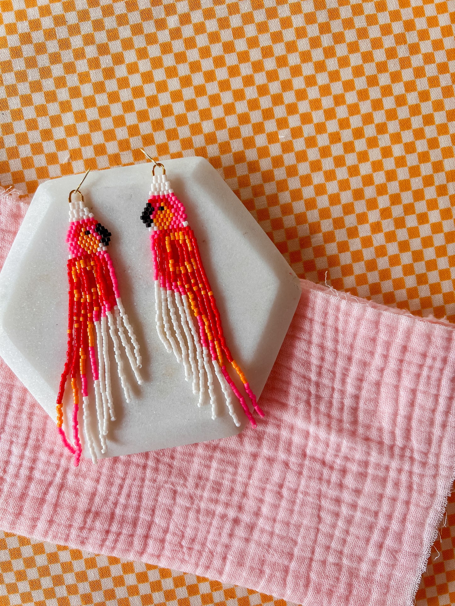 Birds in Love | Beaded Earrings