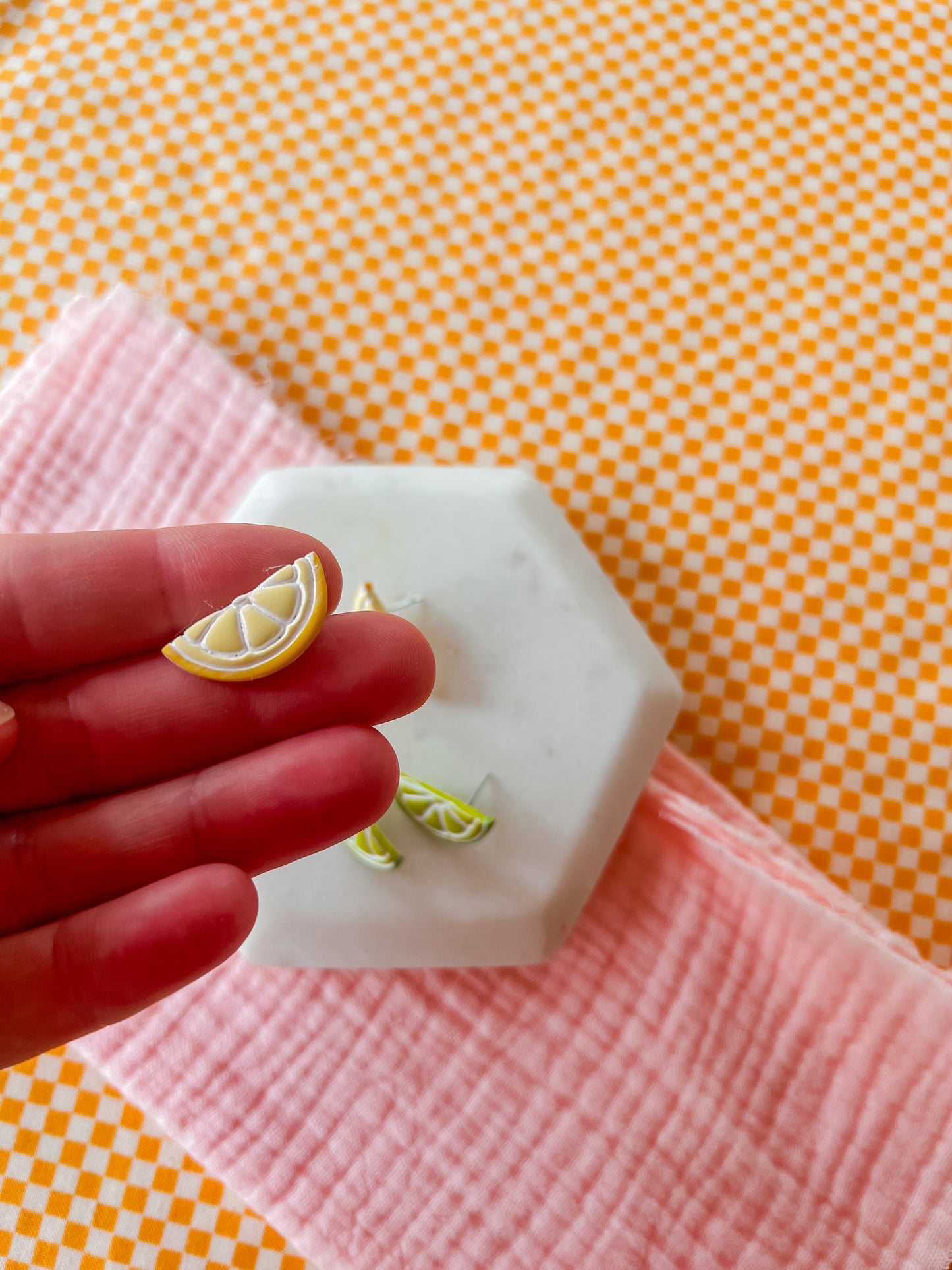 Citrus Studs | Clay Earrings