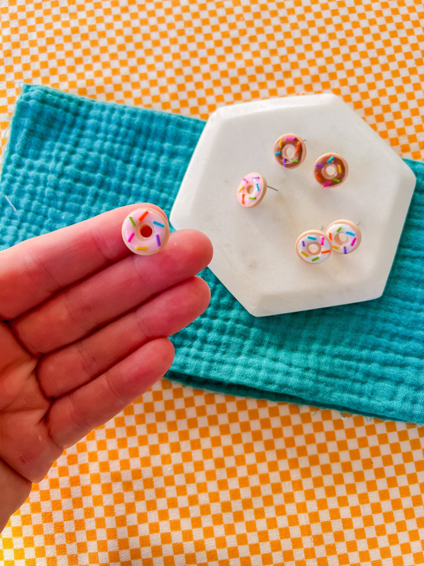Mini Dot - Clay Donut Studs