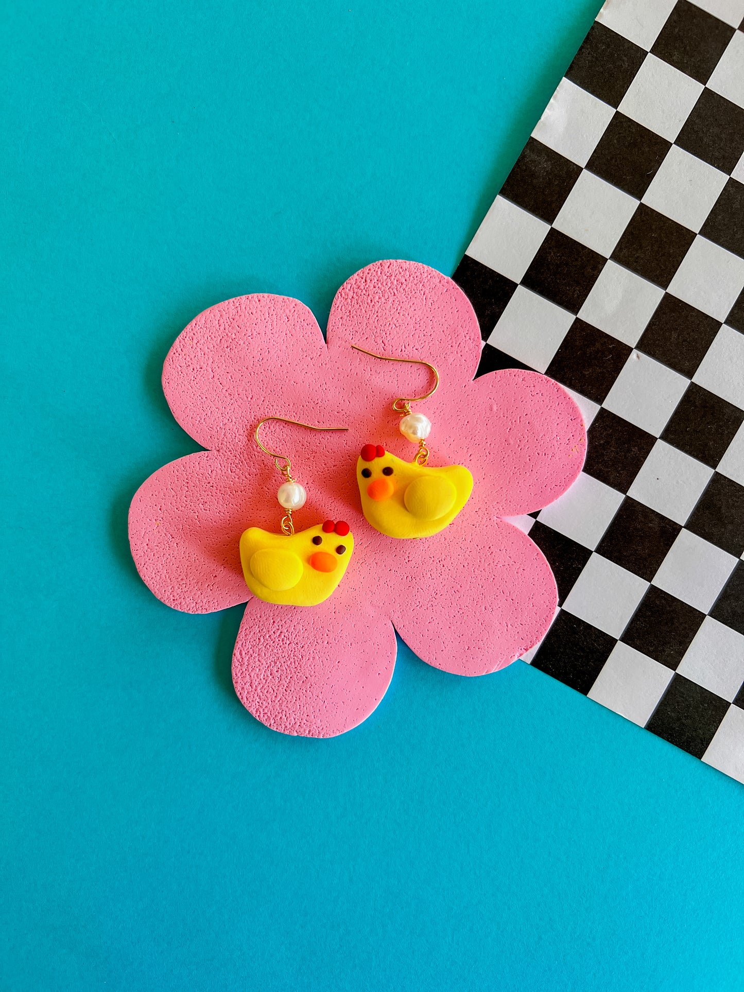 Hattie the Hen | Polymer Clay Earrings