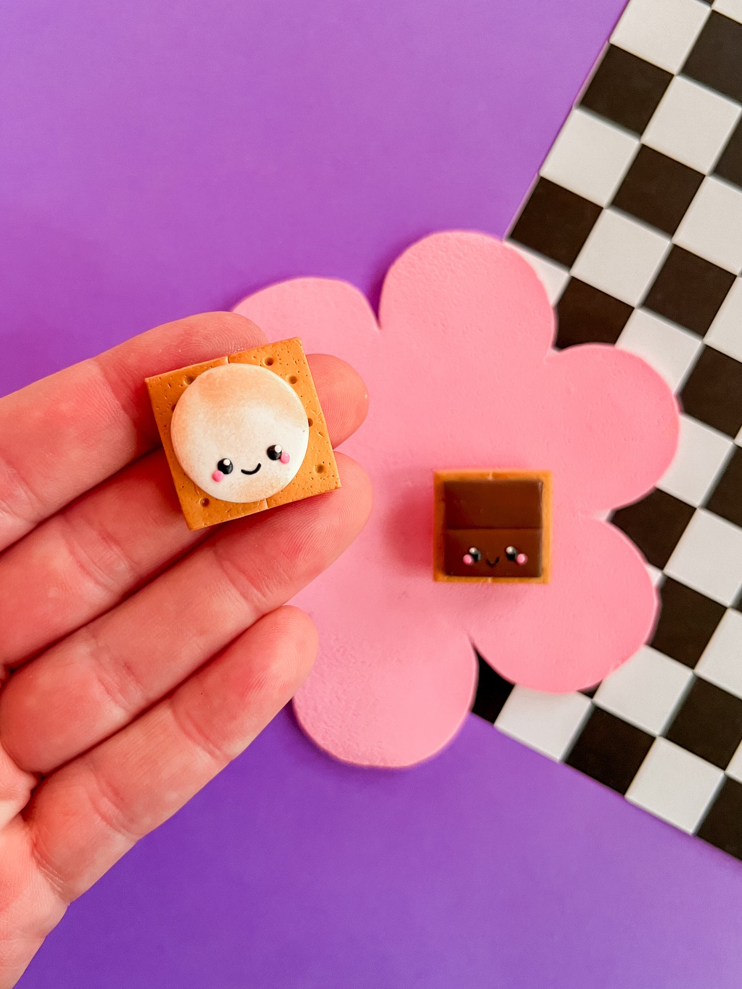 Mini S’mores Mates | Polymer Clay Magnets