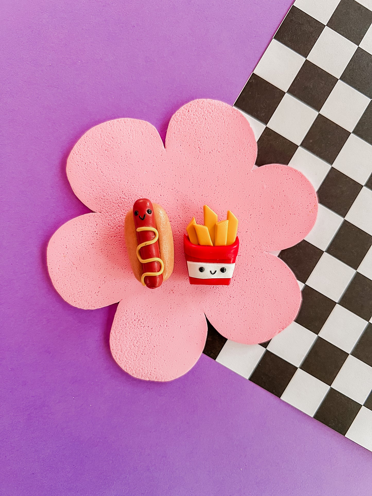 Hot Dog + Fry Mates | Polymer Clay Magnets