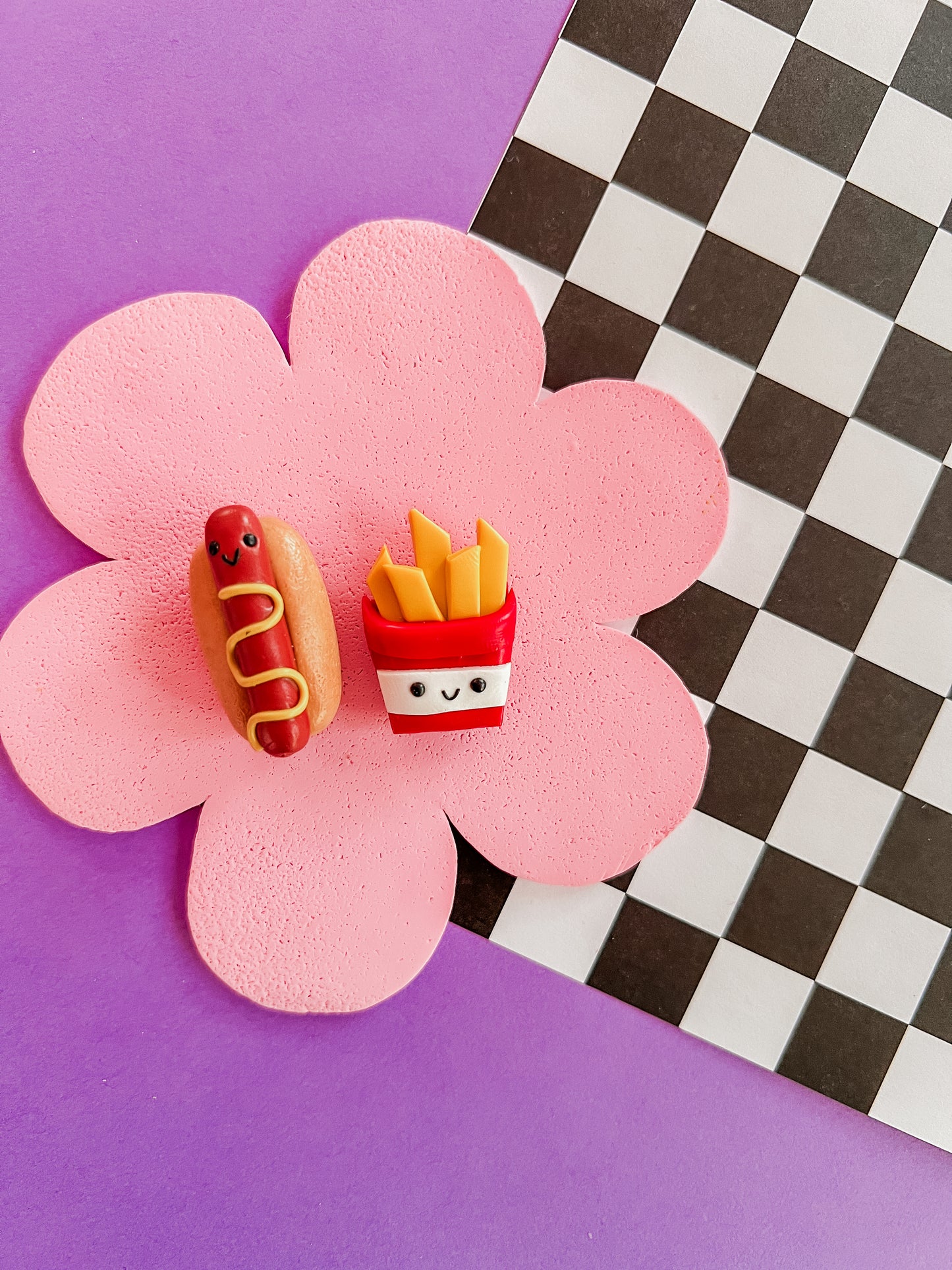 Hot Dog + Fry Mates | Polymer Clay Magnets