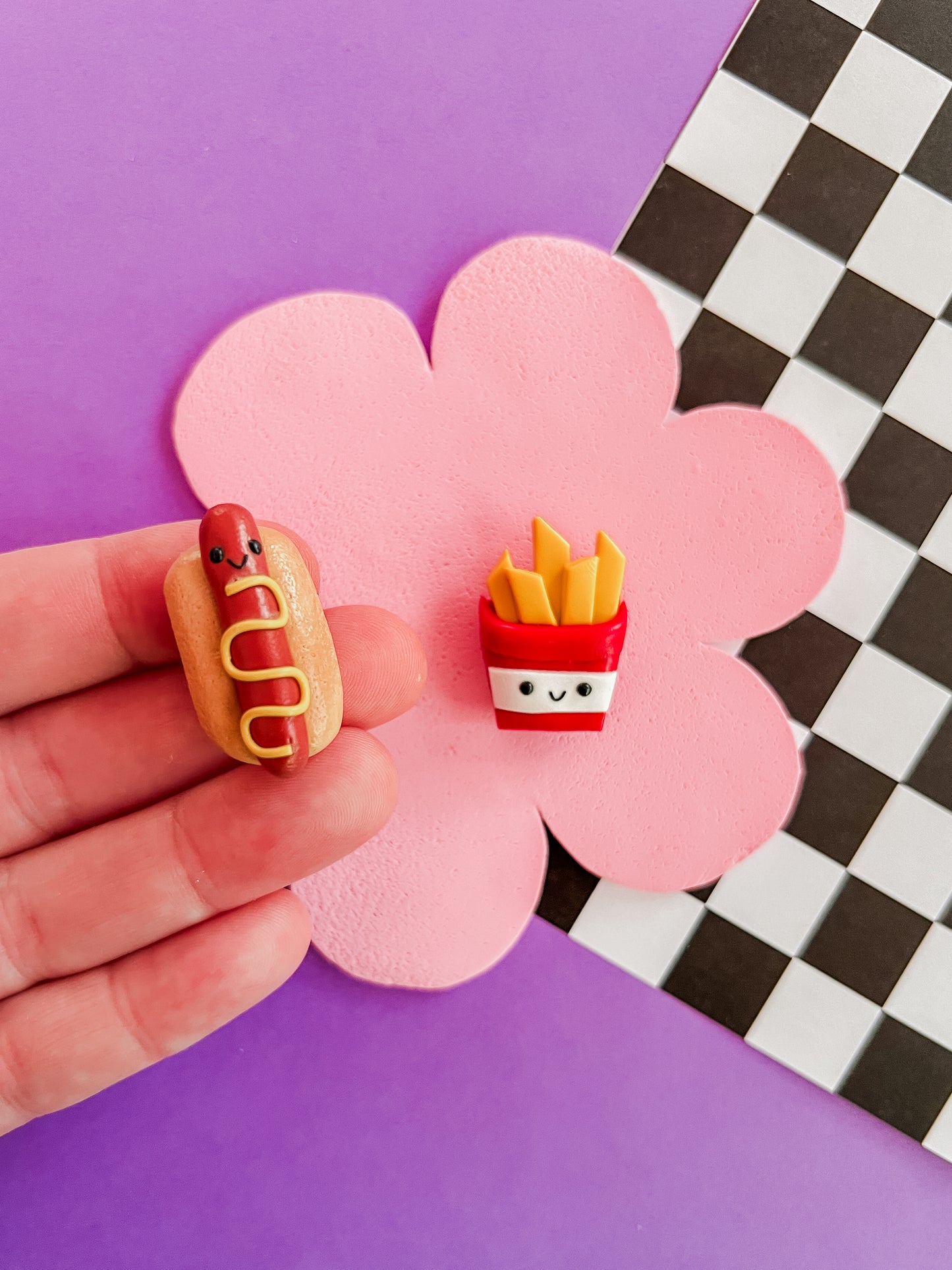 Hot Dog + Fry Mates | Polymer Clay Magnets