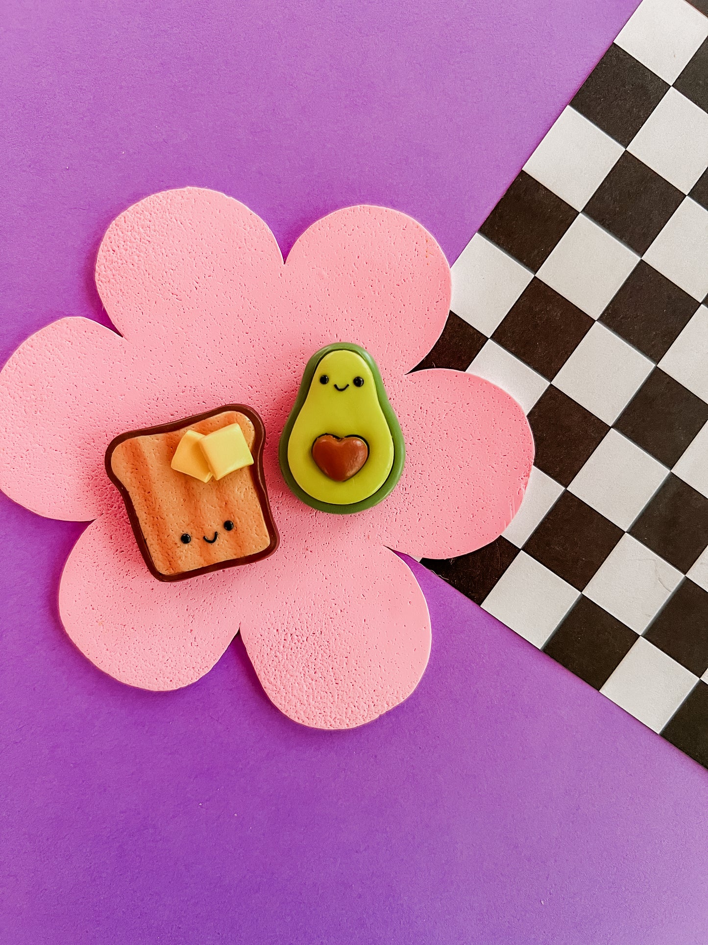 Avocado + Toast Mates | Polymer Clay Magnets