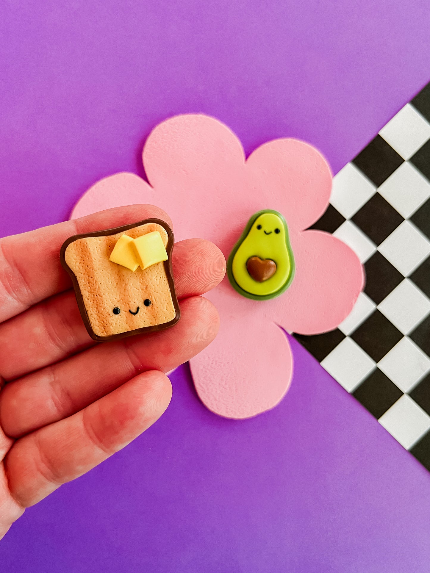 Avocado + Toast Mates | Polymer Clay Magnets