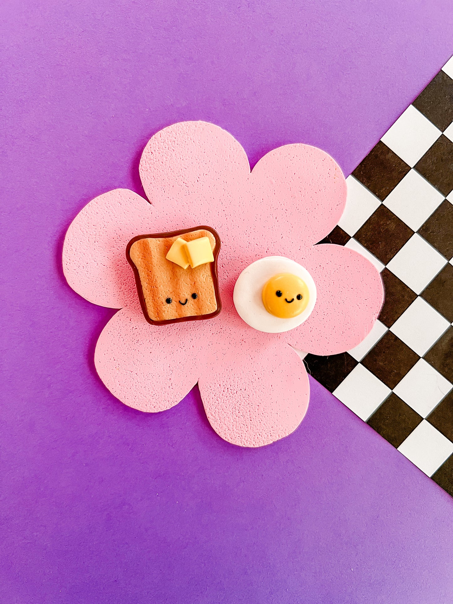 Egg + Toast Mates | Polymer Clay Magnets