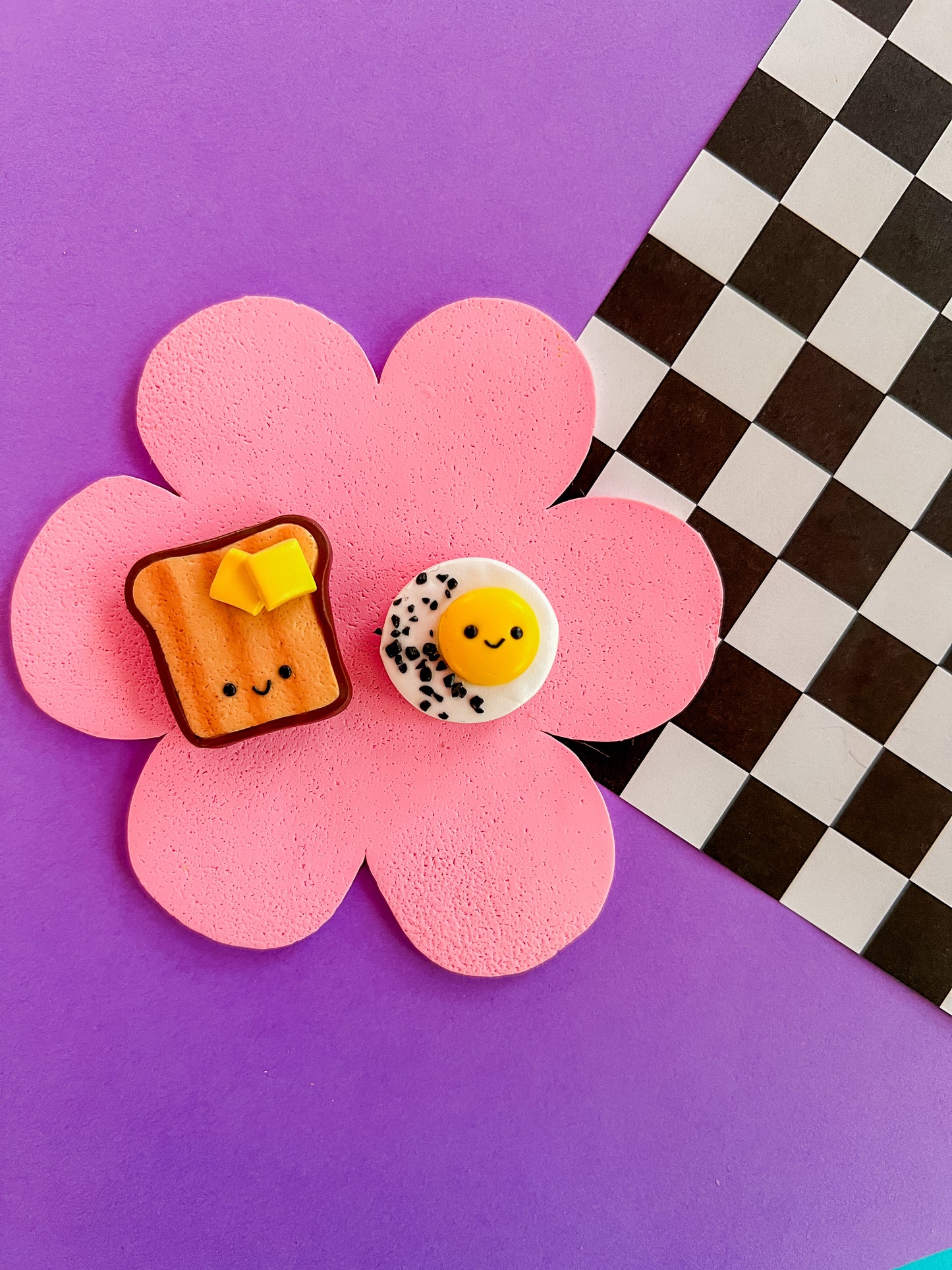 Egg + Toast Mates | Polymer Clay Magnets