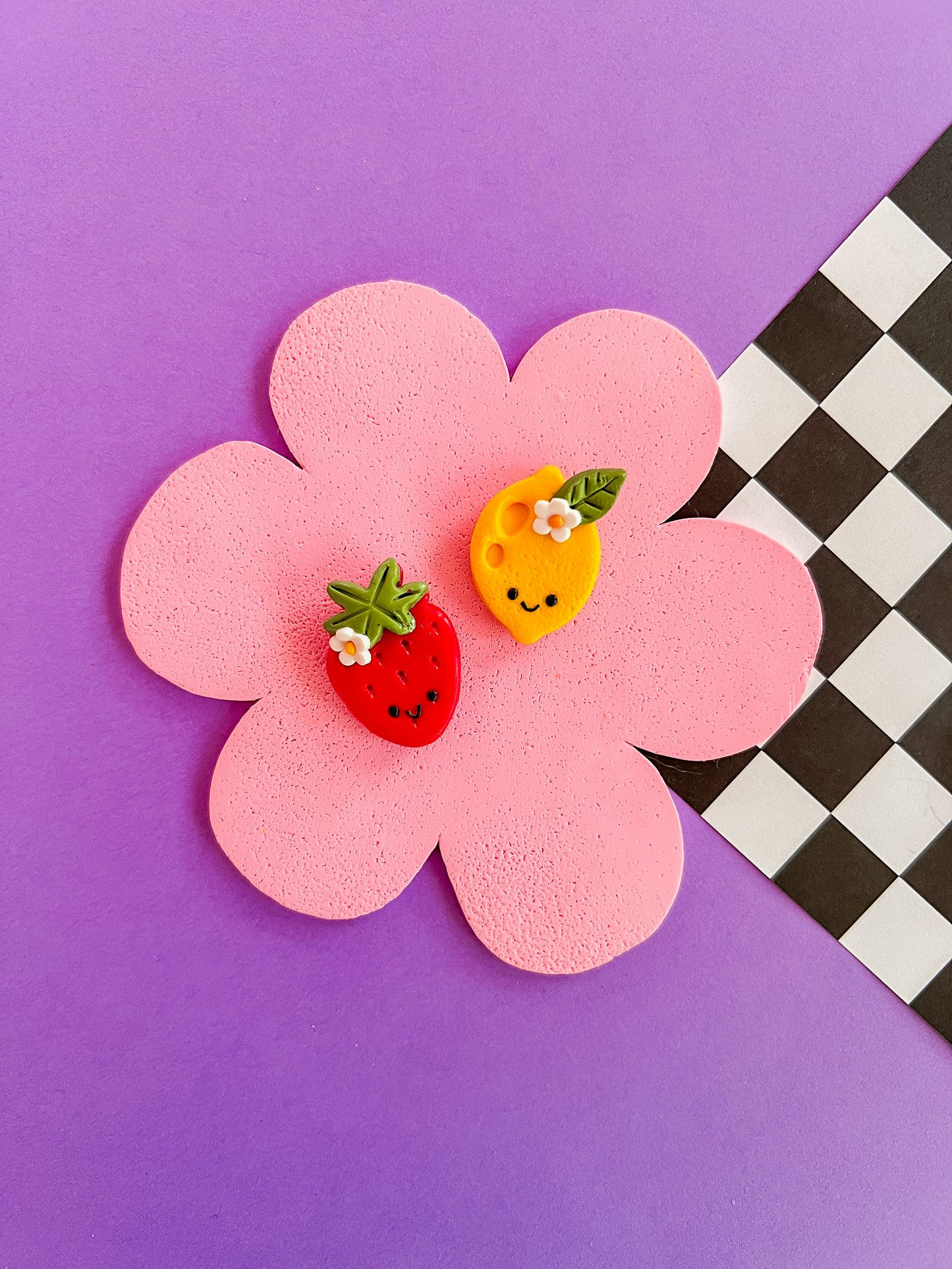 Strawberry Lemonade Mates | Polymer Clay Magnets