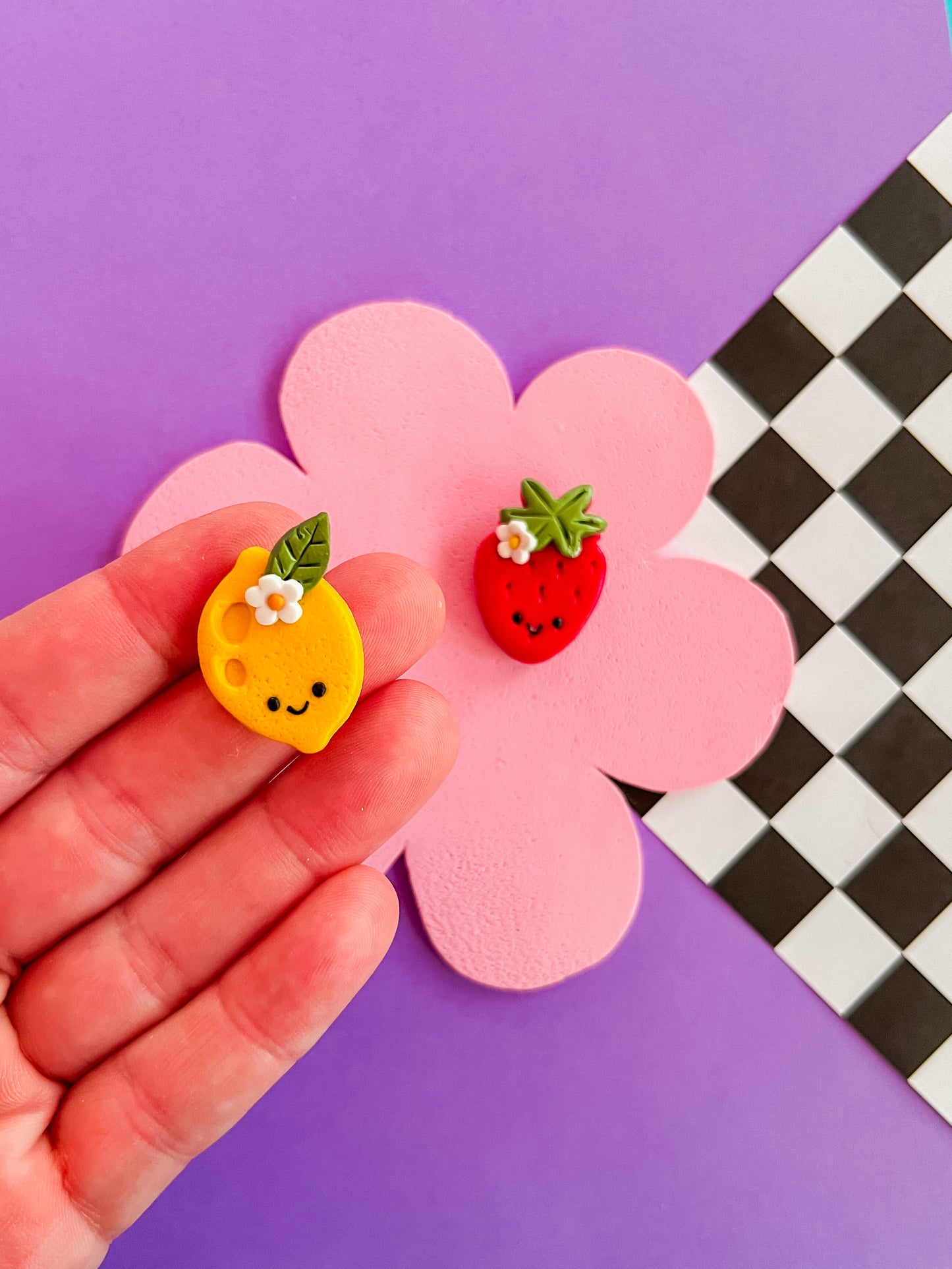 Strawberry Lemonade Mates | Polymer Clay Magnets