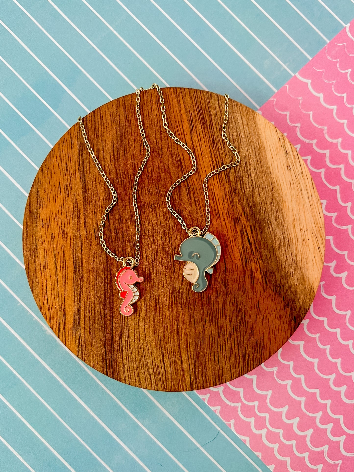 Suzy the Seahorse Necklace and Earrings