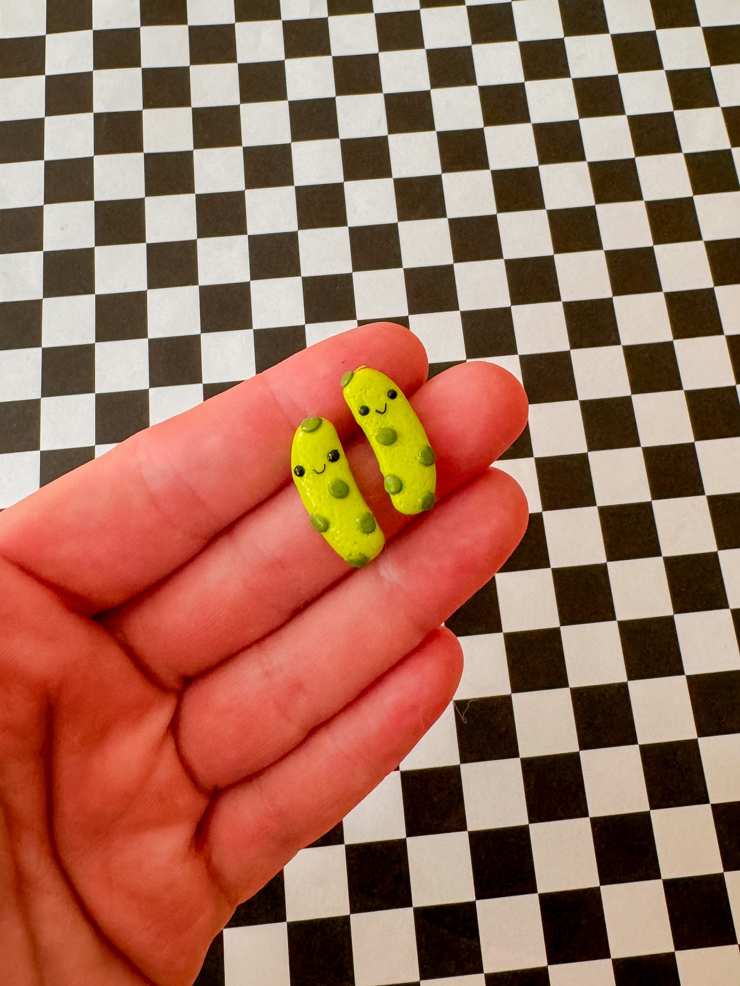 Pickle Studs | Clay Earrings