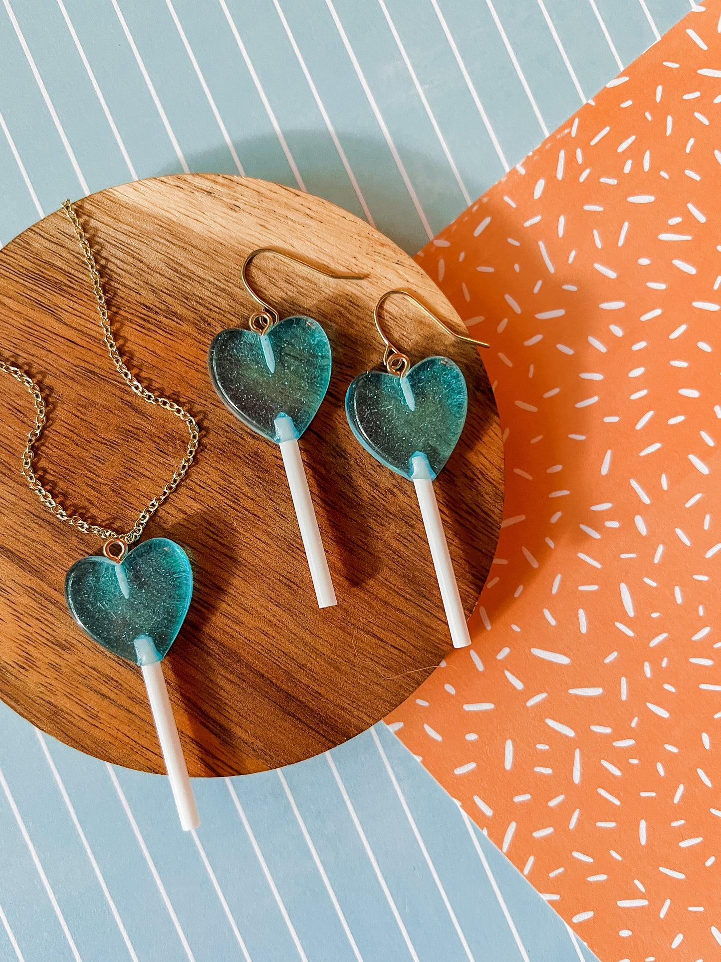 Sparkle Lolly Necklace and Earrings
