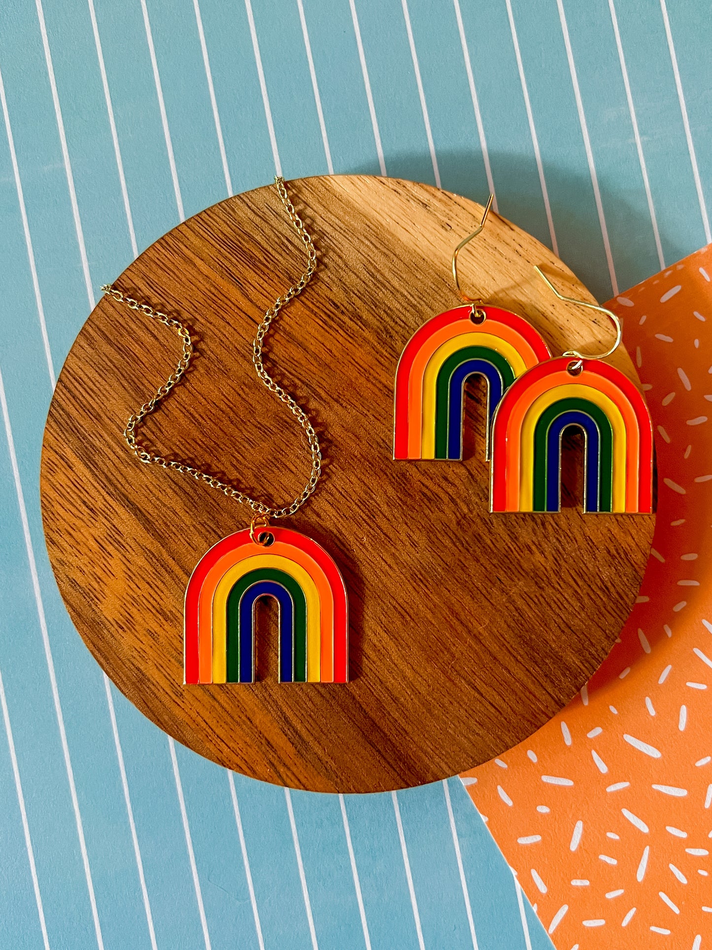Copy of Raquel Rainbow Necklace and Earrings