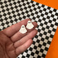 Ghosty Studs | Clay Earrings