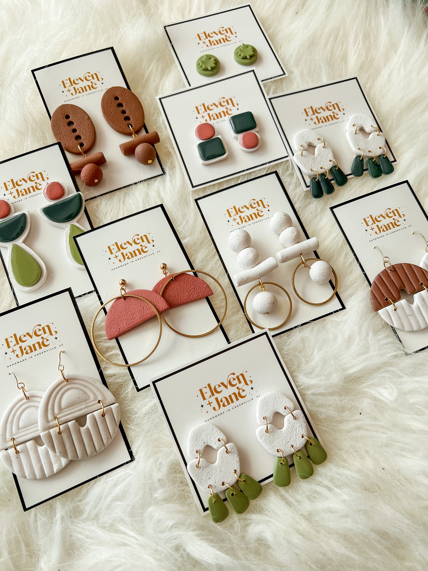 Sage |  Ceramic Beaded Earrings