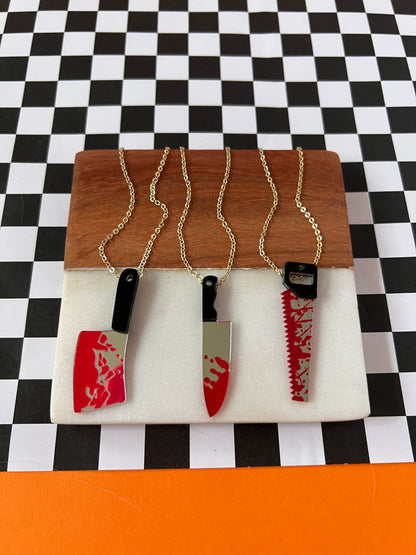 Scary Movie Necklace and Earrings