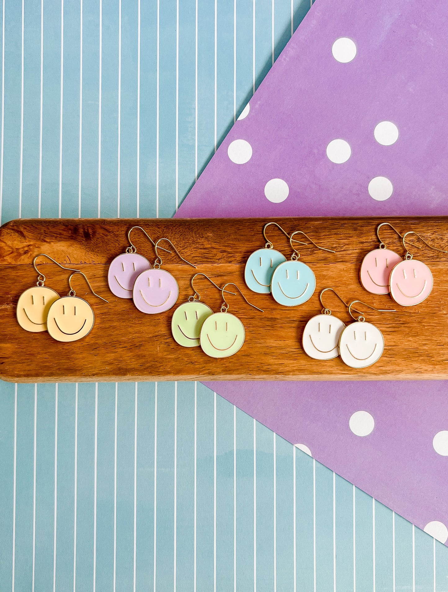 Happy Face Necklace and Earrings