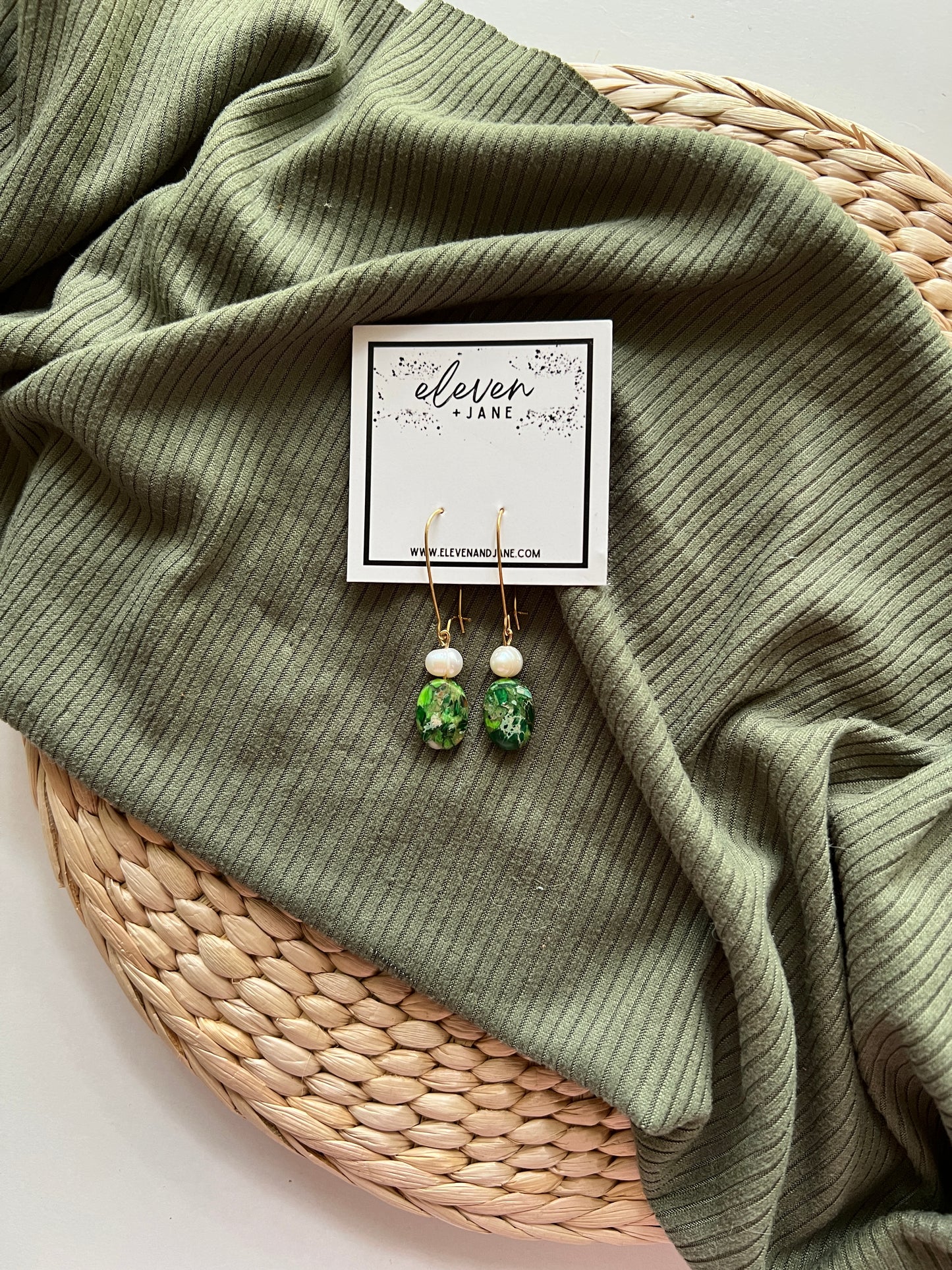 Jane | Ocean Jasper + Turquoise Earrings