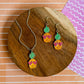 Party Pineapple Necklace and Earrings