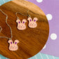 Buns the Bunny Necklace and Earrings