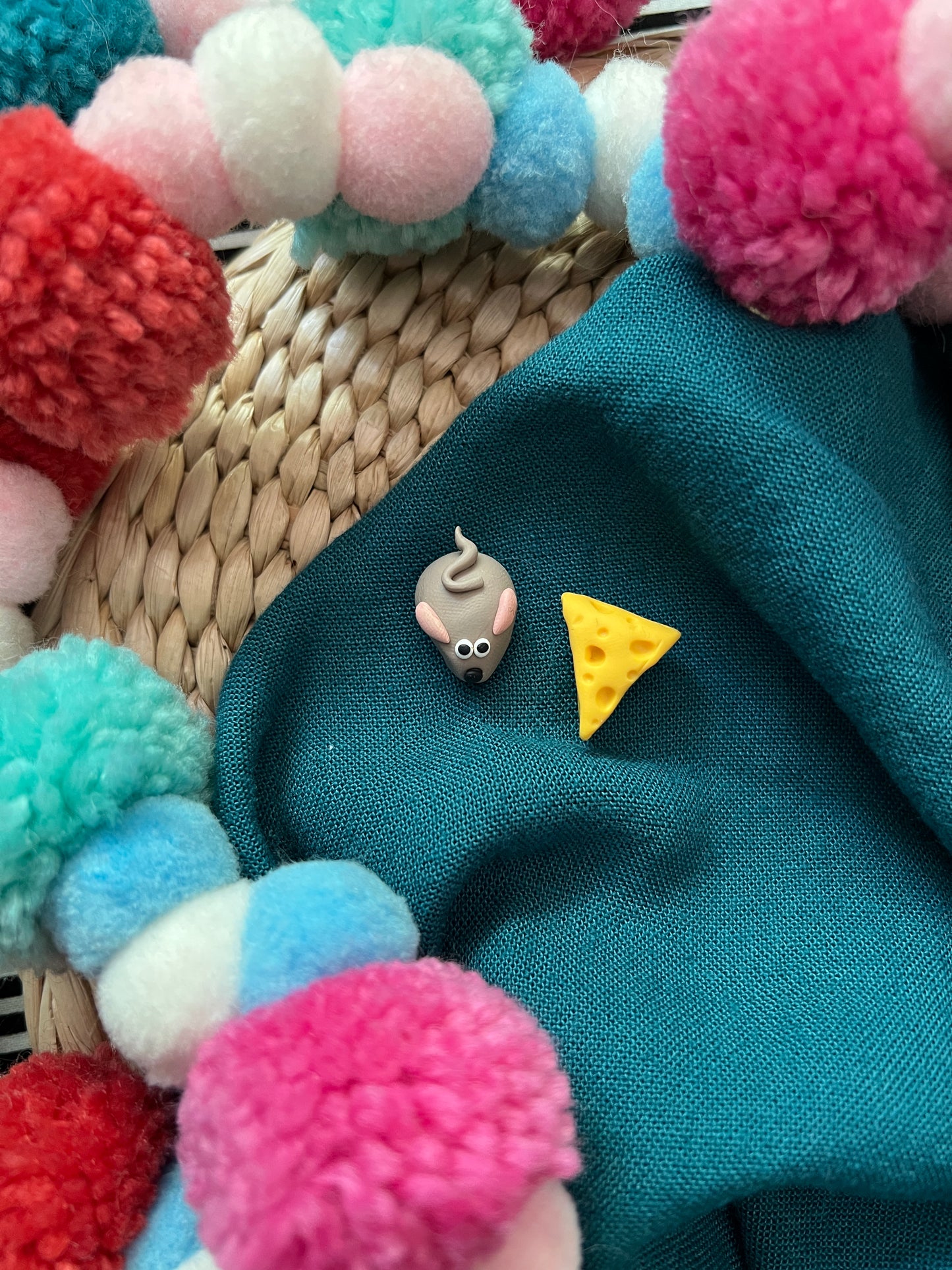 Ralph - Clay Mouse and Cheese Studs