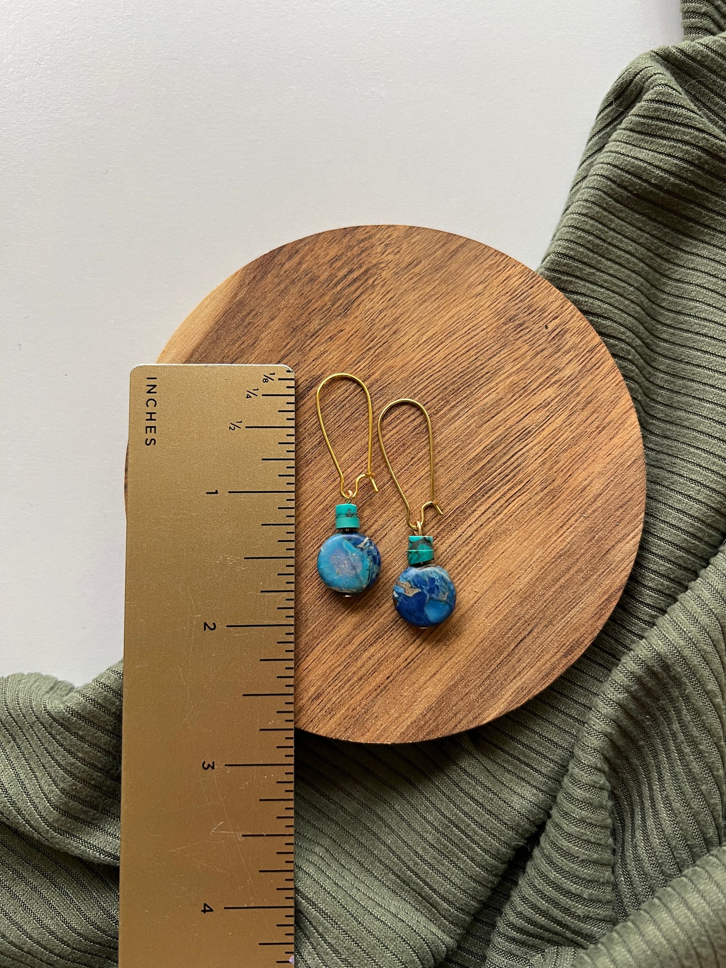 Lake | Ocean Jasper + Turquoise Earrings