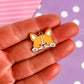 Katie the Corgi Necklace and Earrings