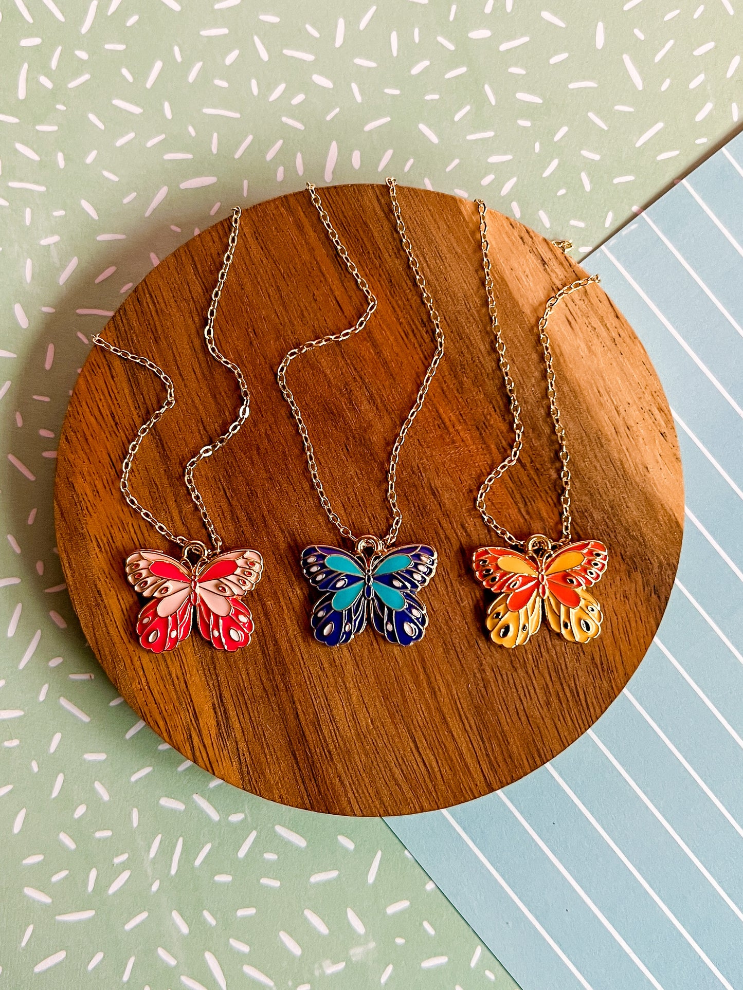 Pip Butterfly Necklace and Earrings