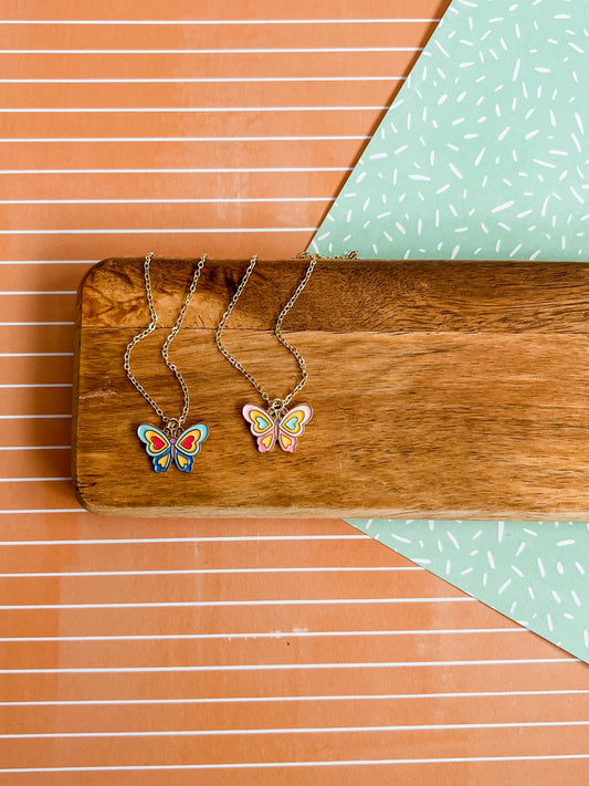 Mae the Butterfly Necklace and Earrings
