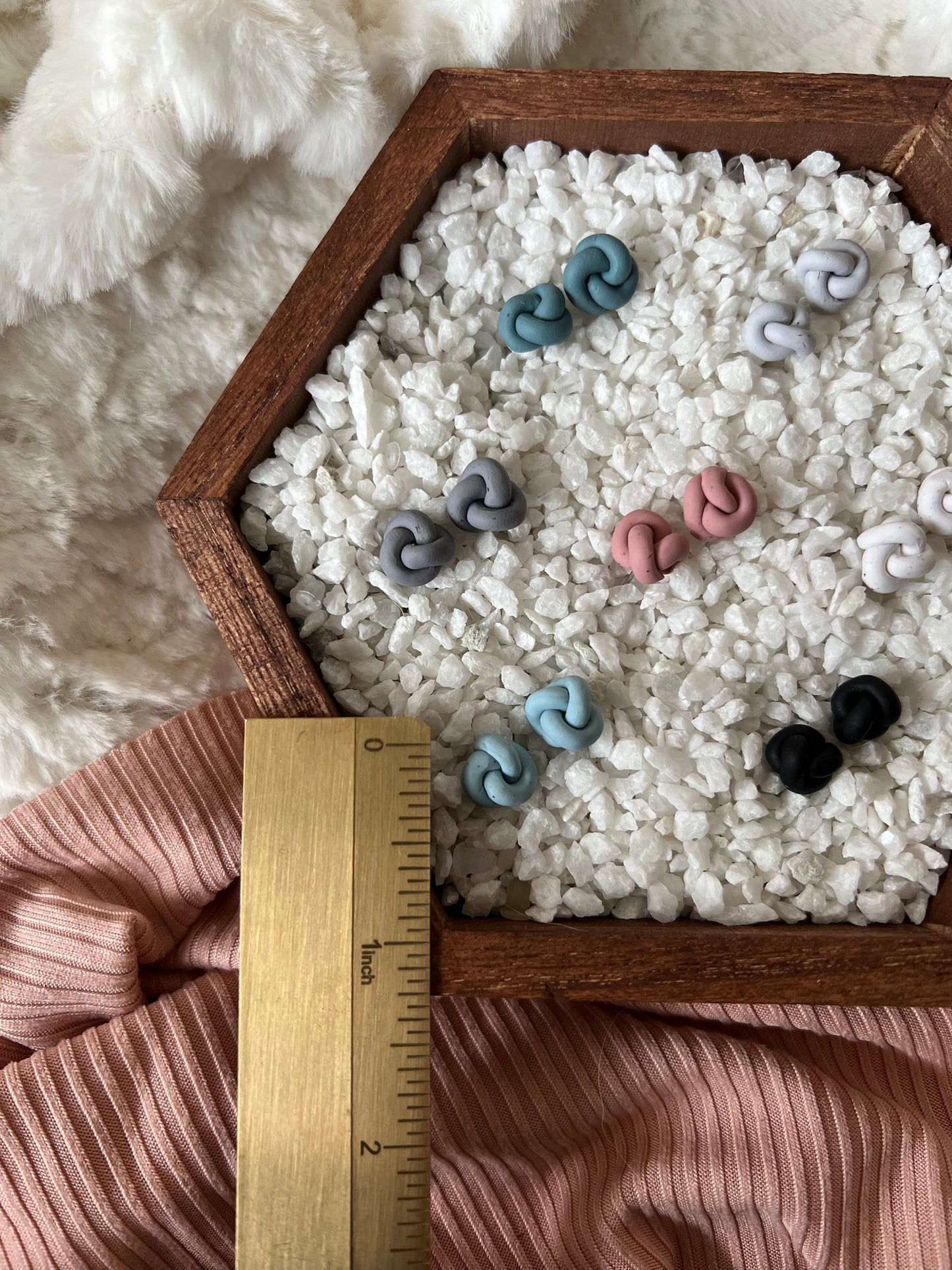 Knotty Sandstone Stud Earrings